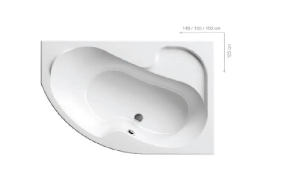 Ванна Ravak Rosa I 150x105 P CJ01000000 (правая) АКВАМЕТРИЯ
