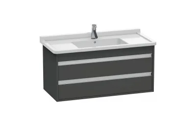 Тумба с раковиной Duravit Ketho 100 см KT664504949 графит матовый МОСПЛИТКА