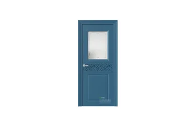 Межкомнатная дверь Novella N26 RAL5009 стекло 7 ДВЕРЕЙ
