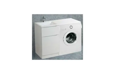 Тумба с раковиной BelBagno LAVANDERIA-580/1200-2C-PIA-BL bianco lucido МОСПЛИТКА
