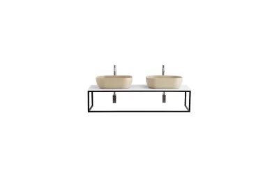 Консоль с раковиной BelBagno Etna-Kraft 140 см EK-140-ST матовая черная МОСПЛИТКА