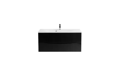 Тумба с раковиной BelBagno Marino 110 см MARINO-1100-2C-SO-NL-P nero lucido МОСПЛИТКА