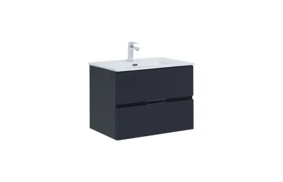 Тумба с раковиной Aquanet Алвита New 70 2 ящика, антрацит МОСПЛИТКА