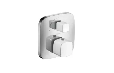 Термостат с запорным вентилем Hansgrohe PuraVida белый/хром 15775400 АКВАМЕТРИЯ