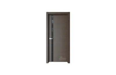 Межкомнатная дверь Elegance E8 Корица черное стекло 7 ДВЕРЕЙ