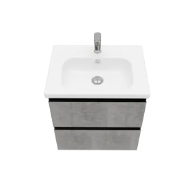 Тумба подвесная ELECTRA 60 под умыв-к Creavit Ideal 60, хромикс серебро, LE-WCAB-60-123 56,50x56,90, светло-серый LAPARET
