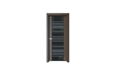 Межкомнатная дверь Elegance E2G Корица черное стекло 1 7 ДВЕРЕЙ